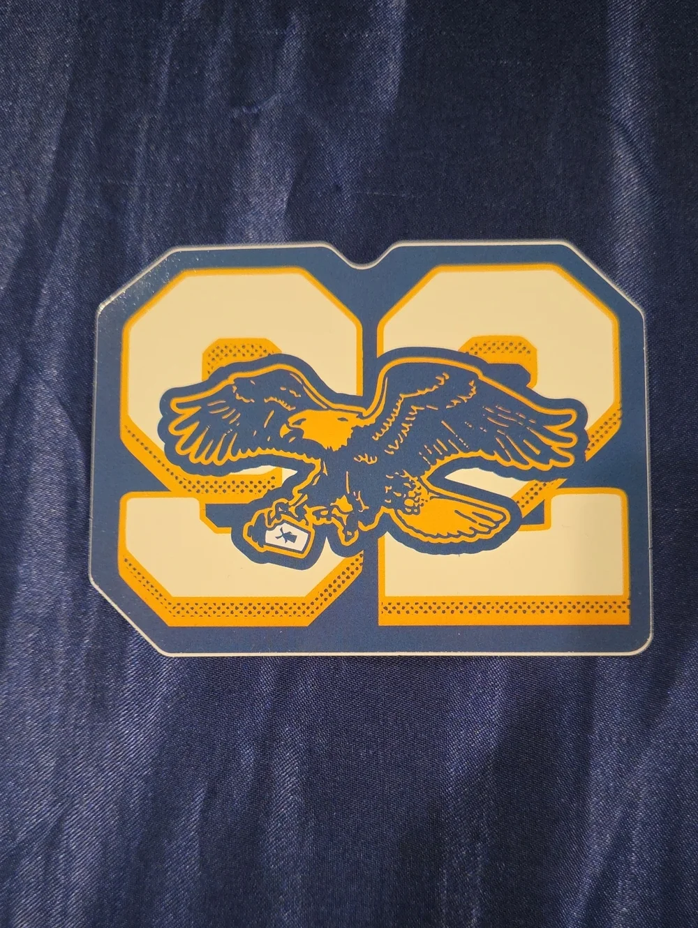 Dutch Bros Blue & Yellow Eagle Number 82 Wall Sticker